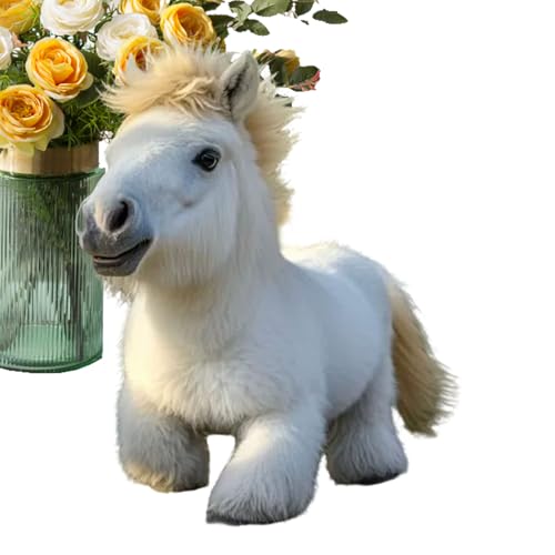 Jongyumo Realistisches Roboterpony, Simulation Smart Plüschtier Interaktives Lernspielzeug mit Bellen, Kuschelig Weich Stofftier Plüschtier für Kinder ab 3 Jahren von Jongyumo