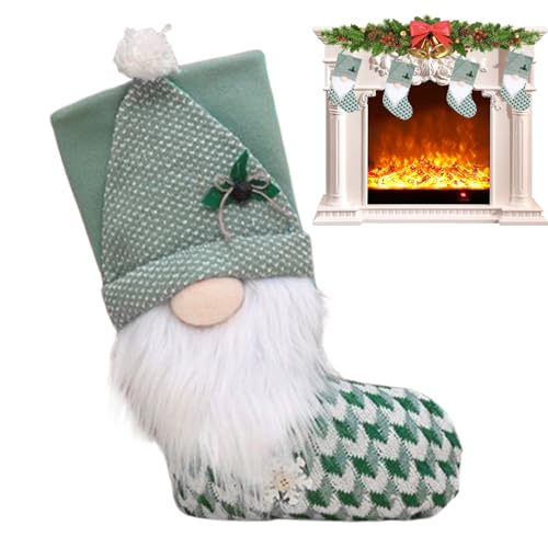 Rudolph-Weihnachtsstrumpf, Grüne Deko-Tasche Mit Zwergenmuster, Für Kleine Geschenke, Für Wohnzimmerbäume, Geschenkverpackung, Festtagsfeiern von Jongyumo