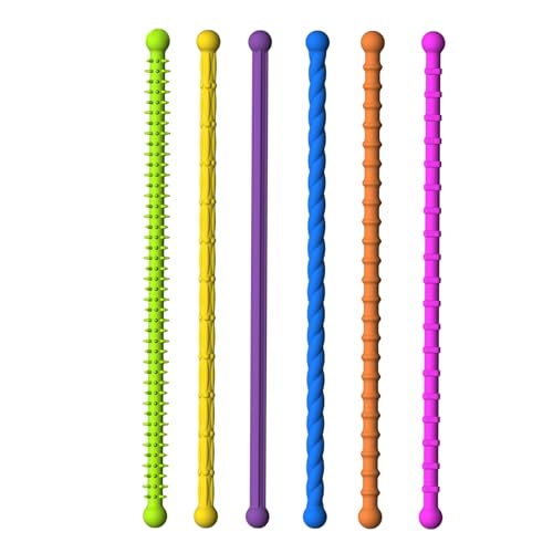 Sensorikspielzeug | 6-teiliges Kinder-Sensorikspielzeug mit Nudeltextur | Dehnbarer Silikon Emotionsbegleiter Weich Zur Beruhigung, Entspannung & Konzentration von Jongyumo