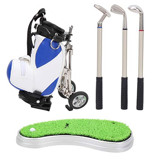 Jonlaki Geschenkset, Bag Pen -Set -Stifthalter Set Znic Leichtmetallstift Tasche Desktop Stift 3 Kugelschreiber und Mini Tasche mit Basis (Blau und weiß) von Jonlaki