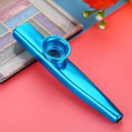 Jonlaki Qualität Aluminium Langable Kazoo Flöte Tragbares Leichte Musikinstrument für Kinder (BLUE) von Jonlaki