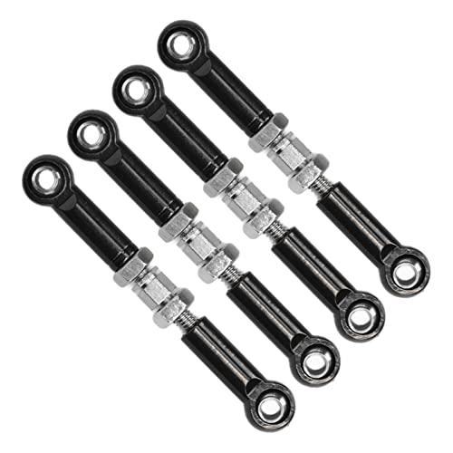 Jonlaki Verstellbare Servoverbindungen auf 1/24 RC -Auto mit Hoher Genauigkeit Aluminiumlegierungskonstruktion in Rot für FMS- und FCX24 Modelle (Black) von Jonlaki