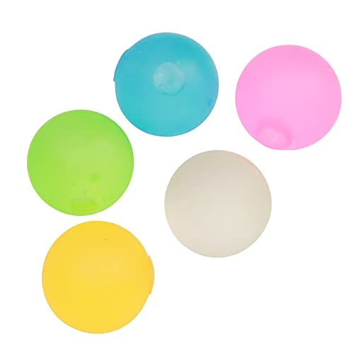 Jonlaki Zuckerbällchen, 5 PCs Lindern Druck Klebrige Bälle, Unzerbrechliche Dekompressionsbälle für Jungen Mädchen Erwachsene (6cm) von Jonlaki