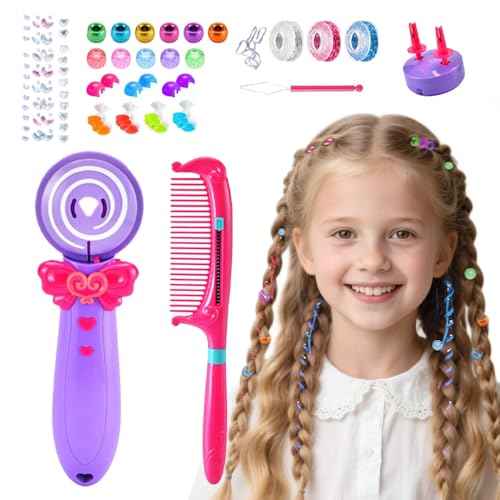 Jonuin Haarflechtmaschine Mädchen, 3-in-1 DIY Automatische Haarflechtmaschine mit Kamm, Ribbons, Beads, Stickers, Haare Flechten Maschine mit 3 Flechtstilen, Kreative Spielzeug Geschenk für Mädchen Jonuin Haarflechtmaschine Mädchen, 3-in-1 DIY Automatische Haarflechtmaschine mit Kamm, Ribbons, Beads, Stickers, Haare Flechten Maschine mit 3 Flechtstilen, Kreative Spielzeug Geschenk für Mädchen von Jonuin
