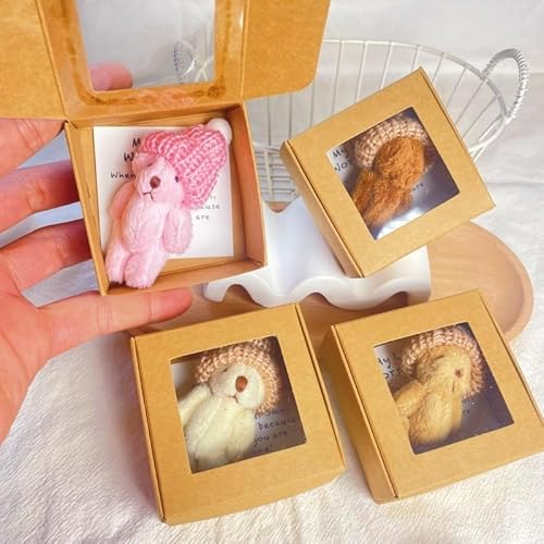Jonuin 4-teiliger Pocket Hug Positive Mini-Teddybär, Kleiner Bär In Einer Box, Sorgenbär-Umarmung in Einer Box, Mini-Plüsch Figuren Lustige Teddy-bär Puppe für Babyparty Frauen, Studenten, Freunde Jonuin 4-teiliger Pocket Hug Positive Mini-Teddybär, Kleiner Bär In Einer Box, Sorgenbär-Umarmung in Einer Box, Mini-Plüsch Figuren Lustige Teddy-bär Puppe für Babyparty Frauen, Studenten, Freunde von Jonuin