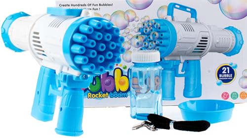 JooTech Seifenblasen Maschine | Seifenblasenpistole | Seifenblasen | Bubble Rocket | Mit Zubehör | Blau JooTech Seifenblasen Maschine | Seifenblasenpistole | Seifenblasen | Bubble Rocket | Mit Zubehör | Blau von JooTech