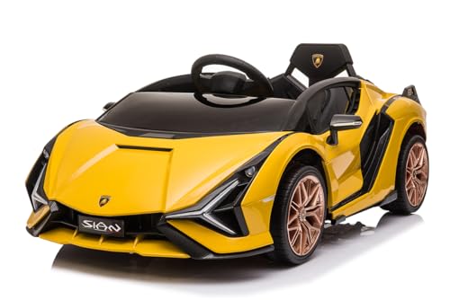 JooTech Kinder Elektroauto | Elektrofahrzeug | Lamborghini Sian | mit USB/MP3 Player | mit Fernbedienung | Gelb/Schwarz JooTech Kinder Elektroauto | Elektrofahrzeug | Lamborghini Sian | mit USB/MP3 Player | mit Fernbedienung | Gelb/Schwarz von JooTech