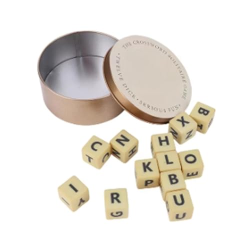 Jooehyer Das Kreuzwortr?tsel-Spiel, Multifunktionaler W¨¹rfel, Buchstaben-Collage, Buchstabierspiel, Tragbares Kreuzwortr?tsel-Spiel, B von Jooehyer