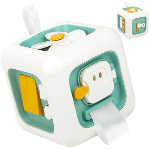 Joollurm Baby Spielzeug, Montessori Baby Activity Cube - sensorisches Lernspielzeug für 1 2 3 Jahre, Fidget Busy Board pädagogisches Feinmotorikspielzeug, reisefreundliches Kindergeburtstagsgeschenk Joollurm Baby Spielzeug, Montessori Baby Activity Cube - sensorisches Lernspielzeug für 1 2 3 Jahre, Fidget Busy Board pädagogisches Feinmotorikspielzeug, reisefreundliches Kindergeburtstagsgeschenk von Joollurm