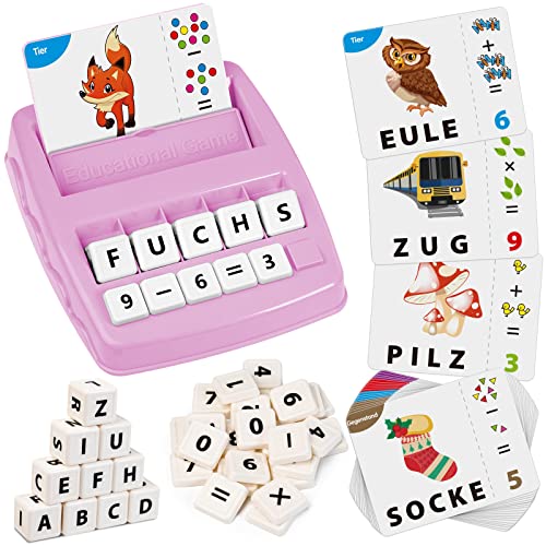 Joozmui Buchstaben Lernen Spiele, Mädchen, Junge Kinderspielzeug ab 3-6 Jahre Montessori Spielzeug ab 3-8 Jahre Geschenk Einschulung von Joozmui