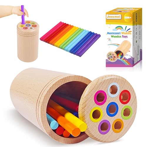Joozmui Holz Montessori Spielzeug ab 1 2 Jahr, Holzspielzeug Motorikspielzeug Baby Spielzeug 2 3 Jahr - Holz Sortier & Stapelspielzeug Geschenk für Kleinkinder Kinderspielzeug Lernspiele Joozmui Holz Montessori Spielzeug ab 1 2 Jahr, Holzspielzeug Motorikspielzeug Baby Spielzeug 2 3 Jahr - Holz Sortier & Stapelspielzeug Geschenk für Kleinkinder Kinderspielzeug Lernspiele von Joozmui