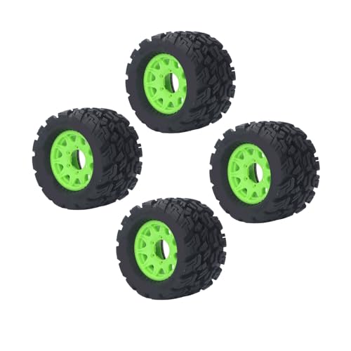 Jopwkuin RC Crawler Wheels Reifen, 1/10 Kunststoffnabe, Gewichtete, Verdickte, Langlebige RC Crawler Reifen Zur Modifikation von Jopwkuin