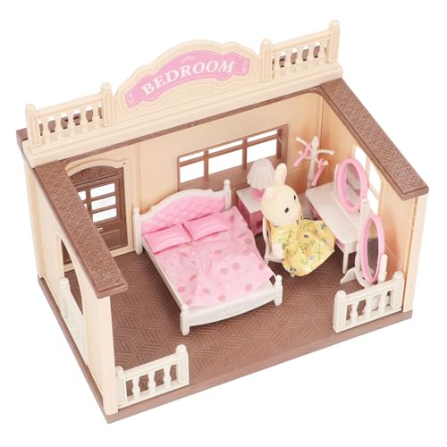 Puppenhaus-Bausatz, Pädagogische Miniaturmöbel, Sicheres Kleines Puppenhaus aus Kunststoff 1:12 für Mädchenheim von Jopwkuin