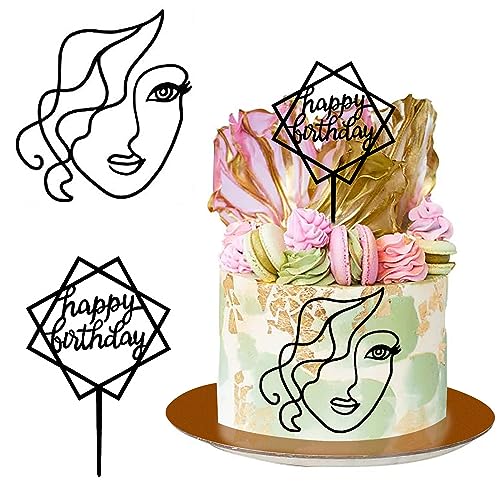 2 Stück Torten Deko, Minimalistische Kunst Lady Face Acryl Cake Topper, Schwarz Kuchen Dekoration, Hochzeit Kuchen Topper Für Hochzeit Braut Dusche Geburtstag Party Oder Muttertag Party 2 Stück Torten Deko, Minimalistische Kunst Lady Face Acryl Cake Topper, Schwarz Kuchen Dekoration, Hochzeit Kuchen Topper Für Hochzeit Braut Dusche Geburtstag Party Oder Muttertag Party von Jormftte