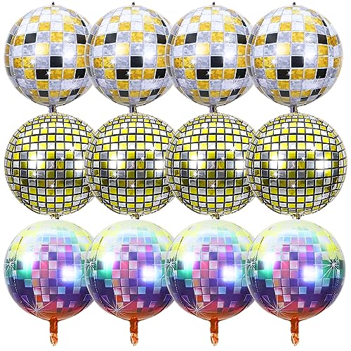 Jortmrd 12 Stück Discokugel Luftballon Disco Party Deko Aluminium Folienballons 22 Zoll 4D Metallic Spiegel Disko Folien Ballons 70er 80er Jahre Retro Party Deko Disco Tanz Fever Mottoparty Geburtstag Jortmrd 12 Stück Discokugel Luftballon Disco Party Deko Aluminium Folienballons 22 Zoll 4D Metallic Spiegel Disko Folien Ballons 70er 80er Jahre Retro Party Deko Disco Tanz Fever Mottoparty Geburtstag von Jortmrd