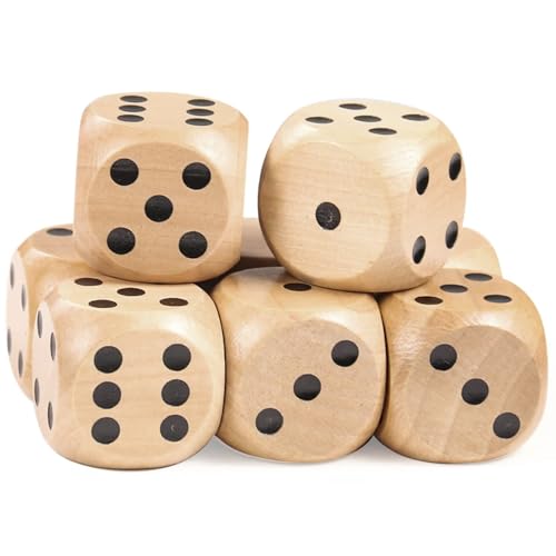 Jortmrd 8 Stück Würfel Holz 30 x 30 x 30mm Holzwürfel Groß Spielwürfel Holz 6 Seitige Natur Holzs Dice für Kartenspiel Partyspiele Zubehör Jortmrd 8 Stück Würfel Holz 30 x 30 x 30mm Holzwürfel Groß Spielwürfel Holz 6 Seitige Natur Holzs Dice für Kartenspiel Partyspiele Zubehör von Jortmrd