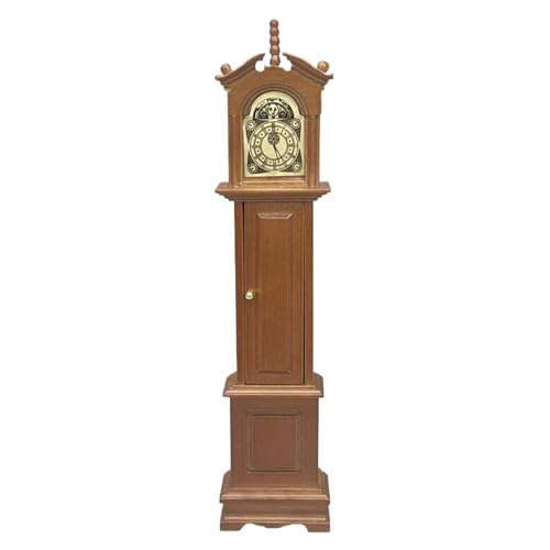 1 12 Skala Dollhouse Möbel, 1, 6x7.5 Holz Miniatur Großvater Clock Dollhouse Victorian Furniture Vintage Accessoires für Wohnzimmerstudiendekoration von Jorzer