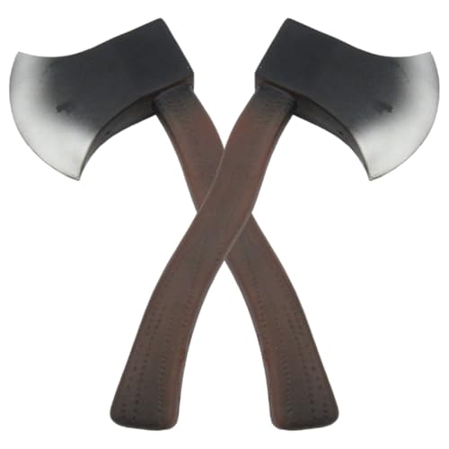 2pcs Achsen 11x4.9 Realistische Schaum Axe Hatchet Halloween Kostüme für Halloween Kostümparty 2pcs Waffen Piratenmesser Ausrüstung Party Tanzleistung Vorräte. von Jorzer