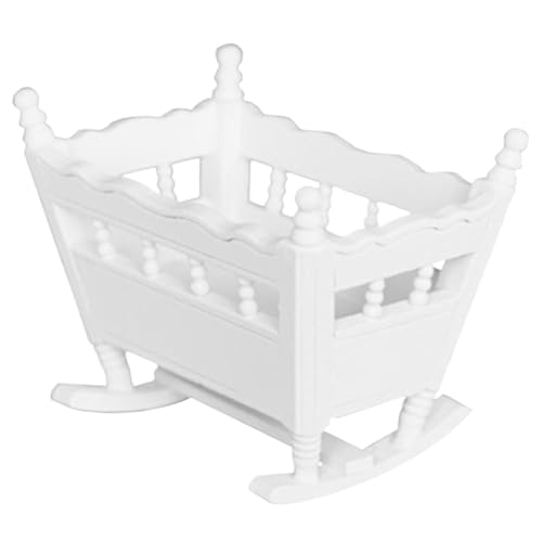 Babypuppenkrippe, 1/12 Miniaturholz Holz Schwingung Babypuppenbett, Bildung Süßes Mini -Puppenhaus Möbel Kinderzimmer rocken weiß Kleiner Holzpferd Esstuhl Stuhl Stuhl Babypuppenkrippe, 1/12 Miniaturholz Holz Schwingung Babypuppenbett, Bildung Süßes Mini -Puppenhaus Möbel Kinderzimmer rocken weiß Kleiner Holzpferd Esstuhl Stuhl Stuhl von Jorzer