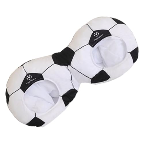 Fußballhut, lustiger Plüschhut in Form eines Sportballs für Halloween, originelle Kopfbedeckung für Fußballkostüme für Partys, Verkleidungen und Cosplay-Zubehör von Jorzer