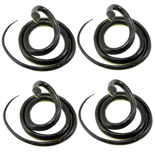 Gummischlangen realistische 4pcs 4.26 Fuß gefälschte Schlangenplastik Plastik Schlangenspielzeug Flexible Spielzeuge für Garten Requisiten, um Vögel unheimliche Halloween -Requisiten für Halloween - Gummischlangen realistische 4pcs 4.26 Fuß gefälschte Schlangenplastik Plastik Schlangenspielzeug Flexible Spielzeuge für Garten Requisiten, um Vögel unheimliche Halloween -Requisiten für Halloween - von Jorzer
