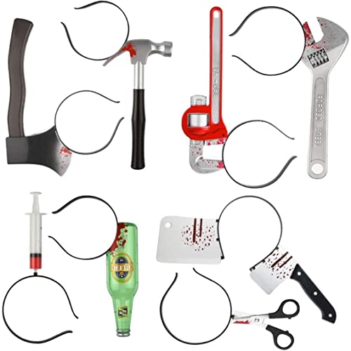 Halloween Horror Hair Bands 8pcs Zombie Stirnbänder Cleaver Axe Schere Hammermuster Stirnbänder für Halloween gruselige Kostüm -Party -Dekorationen Spielzeugspiele Spielen Halloween Horror Hair Bands 8pcs Zombie Stirnbänder Cleaver Axe Schere Hammermuster Stirnbänder für Halloween gruselige Kostüm -Party -Dekorationen Spielzeugspiele Spielen von Jorzer