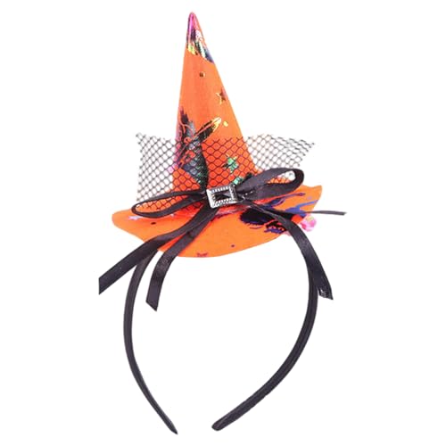 Hexenhut Stirnband Dekorative Spinnen Witch Hut Halloween Stirnband Klassiker Spinnen Web Hair Band Accessoire für Party Cosplay Kostümbevorzugungen Vorräte Vorräte von Jorzer