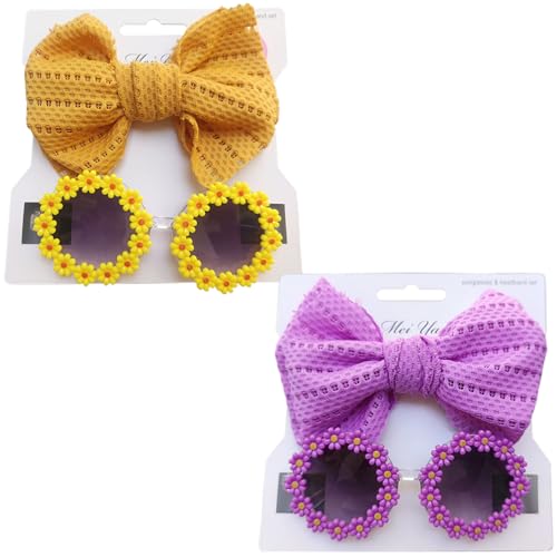 Hundestirnband und Hund Sonnenbrille, 2pcs/Set elastische süße Baby -Stirnbänder mit Bug, Sommer lustige Blumen Kinder Sonnenbrille für Haustiere Katze Baby Kinder Hundestirnband und Hund Sonnenbrille, 2pcs/Set elastische süße Baby -Stirnbänder mit Bug, Sommer lustige Blumen Kinder Sonnenbrille für Haustiere Katze Baby Kinder von Jorzer