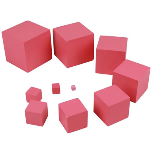 Jorzer 10 Stück Montessori-Turm aus Holz, Lernspielzeug, sensorisches Spielzeug für die Vorschule, 0, 4–3, 9 Zoll für Kleinkinder von Jorzer