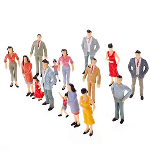 Jorzer 100 stücke MiniaturfigurenPassacher People 1: 150 lackierte Figuren winzige Menschen Haltung Maßstab Modell Multi-Nutzungsfiguren Miniatur-Zubehör von Jorzer