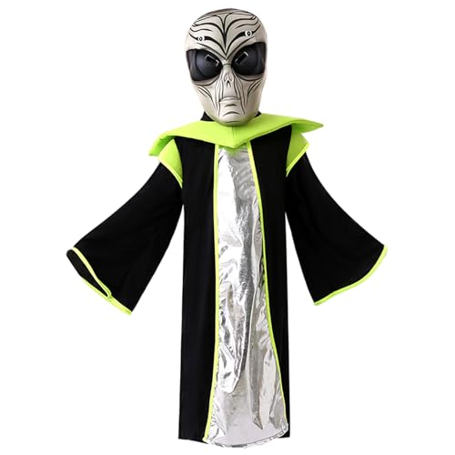 Jorzer Alien Kostüm Kids Realistische außerirdische Maske mit weichem Robe Funny Halloween Kostüm für Kids Cosplay Party, geeignet für eine Höhe von 125-135 cm Jorzer Alien Kostüm Kids Realistische außerirdische Maske mit weichem Robe Funny Halloween Kostüm für Kids Cosplay Party, geeignet für eine Höhe von 125-135 cm von Jorzer