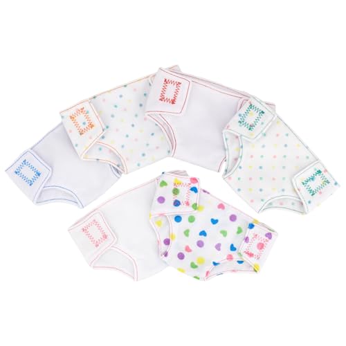 Jorzer Babypuppenwindeln, 6pcs Soft Polyester Babypuppenunterwäsche, leichte Windeln nachfüllen, entzückende Unterwäsche für 18 Zoll, Mädchenzubehör, Accessoires für Mädchen Jorzer Babypuppenwindeln, 6pcs Soft Polyester Babypuppenunterwäsche, leichte Windeln nachfüllen, entzückende Unterwäsche für 18 Zoll, Mädchenzubehör, Accessoires für Mädchen von Jorzer