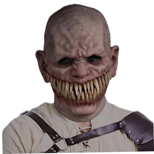 Jorzer Beängstigende Maske, Silikon scharfe Zähne realistische Masken für Erwachsene menschliches Gesicht, Halloween Requisiten für Karnevals Cosplay Kostümparty Spukhaus. von Jorzer