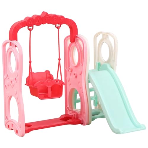 Jorzer Doll Swing mit Rutsche, 2pcs/Set niedliche realistische Puppenhauszubehör lustige DIY Miniatur Babypuppenschwung Spielzeug Plastik Haus Accessoires Kinder Spielen Geschenk von Jorzer