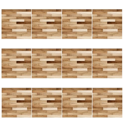 Jorzer Dollhouse Wallpaper, 12 Prozent 4 x 4 Miniaturboden Simulation Holz Getreide Puppenhaus Tapete Schale und Stick DIY Dollhouse Accessoires für Küchenbadezimmer Wohnzimmer von Jorzer