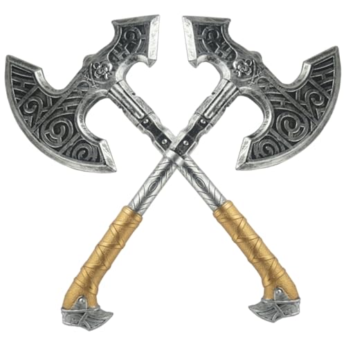 Jorzer Halloween Axe Prop, Handheld -Prop Axe für Kostüm Halloween Cosplay Party Rollenspiel 2PCS Realistisches Plastikspielzeug, Requisiten, Partyzubehör Jorzer Halloween Axe Prop, Handheld -Prop Axe für Kostüm Halloween Cosplay Party Rollenspiel 2PCS Realistisches Plastikspielzeug, Requisiten, Partyzubehör von Jorzer
