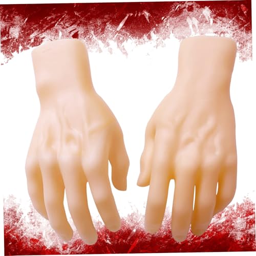 Jorzer Halloween-Hände, gruselige falsche Hand, Links und rechts, Vinyl-PVC, gruselige realistische Hände, blutige Leichenteile für Spukhaus-Requisiten, Halloween-Dekoration von Jorzer