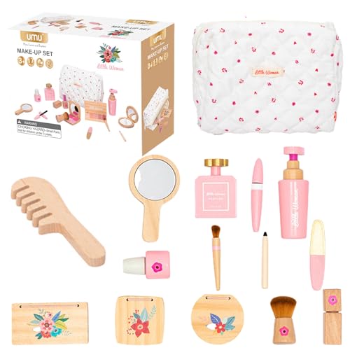 Jorzer Holz Make -up -Spielzeug Set umfassende frühe pädagogische gefälschte Make -up -fantasievolle interaktive interaktive süße Glatte Spielzeug mit Baumwollbeutel, Geschenke für Mädchen Jorzer Holz Make -up -Spielzeug Set umfassende frühe pädagogische gefälschte Make -up -fantasievolle interaktive interaktive süße Glatte Spielzeug mit Baumwollbeutel, Geschenke für Mädchen von Jorzer