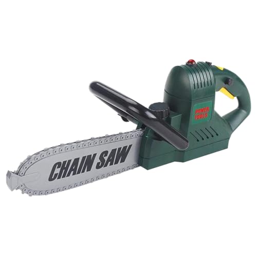 Jorzer Kids Chainsaw 1: 1 Scale Realistic Toy Chainsaw Battery Battery Powered Fake Power Construction Tool Bildung Tat, DASS Bauchmuskeln Rasenspielzeug -Requisite, Kindergeschenke, Grün von Jorzer