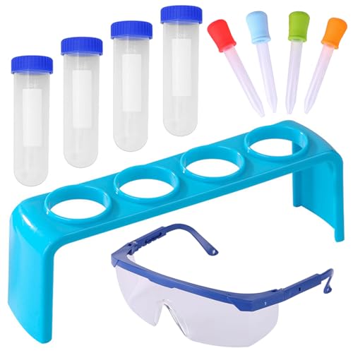Jorzer Kids Test Tubes Kit 10PCS/Set 4 PCS 50ml PP wissenschaftliche Bildungstöhren für Kinderwissenschaftsspielzeug für Kinder mit Sicherheitsbrillen, Röhrchen -Rack, Pipettes Jorzer Kids Test Tubes Kit 10PCS/Set 4 PCS 50ml PP wissenschaftliche Bildungstöhren für Kinderwissenschaftsspielzeug für Kinder mit Sicherheitsbrillen, Röhrchen -Rack, Pipettes von Jorzer