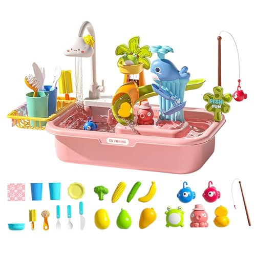 Jorzer Kids Water Table Abnehmbares elektrisches Spielwaschbecken mit fließendem Wasserunterricht mit 180 ° rotierender Wasserhahn für Kinder, Park, Kindergarten, Garten von Jorzer