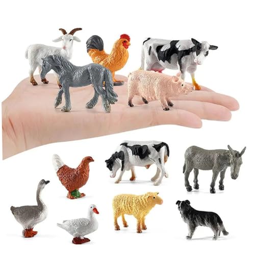 Jorzer Kleine Tiere Figuren, 12 -pcs von Jorzer