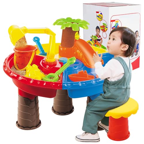 Jorzer Kleinkind Wassertabelle 4-in-1 Sand Tabelle 17.7X.13.8 '' Kids Water Desk mit Spielzubehör runde Form Sandkastenschreibtisch für Outdoor-Aktivität Baby spielt Sandgräbchenwerkzeuge Jorzer Kleinkind Wassertabelle 4-in-1 Sand Tabelle 17.7X.13.8 '' Kids Water Desk mit Spielzubehör runde Form Sandkastenschreibtisch für Outdoor-Aktivität Baby spielt Sandgräbchenwerkzeuge von Jorzer