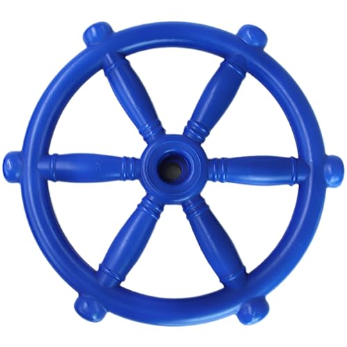 Jorzer Lenkradspielzeug für Kinder 12x12inch Feste Farbe Realistische Kinder Lenkung 360 ° Rotatable Plastik für Spielplatz Swing Piratschiff, Blau. Jorzer Lenkradspielzeug für Kinder 12x12inch Feste Farbe Realistische Kinder Lenkung 360 ° Rotatable Plastik für Spielplatz Swing Piratschiff, Blau. von Jorzer