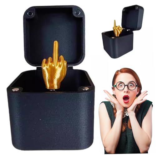 Jorzer Mittelfinger in Einer Schachtel, 2x2-Zoll-Pop-up-Mittelfinger-Überraschungsschachtel, gefälschtes lustiges Plastik-Streichgeschenk für Büro-Desktop-Dekor Jorzer Mittelfinger in Einer Schachtel, 2x2-Zoll-Pop-up-Mittelfinger-Überraschungsschachtel, gefälschtes lustiges Plastik-Streichgeschenk für Büro-Desktop-Dekor von Jorzer