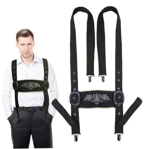 Jorzer Oktoberfest -Outfit -Riemen Verstellbare Outfits Männer Gurt gestickt Männer Clip -Träger Kostüm leicht zu reinigen für Oktoberfestkleidung und andere Feierlichkeiten Jorzer Oktoberfest -Outfit -Riemen Verstellbare Outfits Männer Gurt gestickt Männer Clip -Träger Kostüm leicht zu reinigen für Oktoberfestkleidung und andere Feierlichkeiten von Jorzer