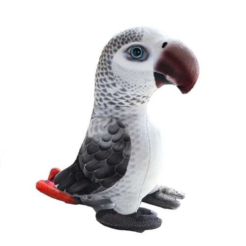Jorzer Papageienplüsch, Grauer Vogel gefülltes Tier Spielzeugpuppe, gefüllte Tierpapagei Plüschspielzeug für interaktive sensorische Bildungsgeschenk -Heimatkultur Jorzer Papageienplüsch, Grauer Vogel gefülltes Tier Spielzeugpuppe, gefüllte Tierpapagei Plüschspielzeug für interaktive sensorische Bildungsgeschenk -Heimatkultur von Jorzer