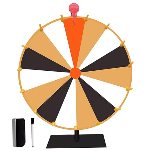 Jorzer Preisträger 12 '' 10 Slots Heavy Duty Spinning Wheel Spinner mit Metallständer, Radiergummi -Maker -Stift, Spin The Wheels Spinner für Carnival Games & ansprechende Party, Mandeshow von Jorzer