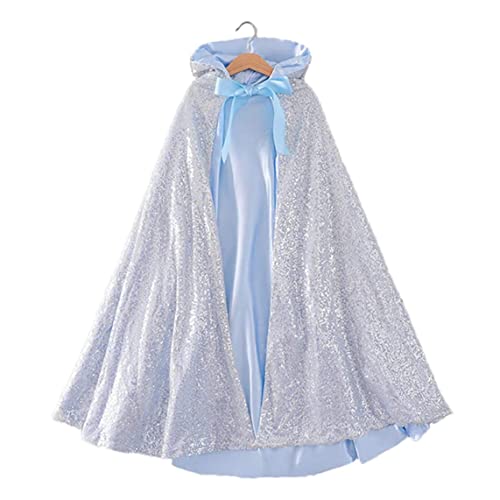 Jorzer Prinzessin Cape mit Kapuze, 35, 43 Zoll Cosplay ELSA Cape Blue Princess Cloaks für 8-13 Jahre alte kleine Mädchen Weihnachten Halloween Custome Party Accessoires. Jorzer Prinzessin Cape mit Kapuze, 35, 43 Zoll Cosplay ELSA Cape Blue Princess Cloaks für 8-13 Jahre alte kleine Mädchen Weihnachten Halloween Custome Party Accessoires. von Jorzer