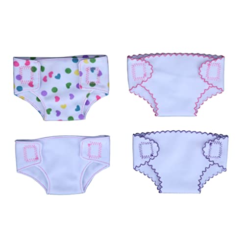 Jorzer Puppenbriefungen für Puppen-Blumendruckunterwäsche für 14-16-Zoll-Puppen 4PCS Girl Babypuppenkleidung Unterwäsche, Windeln, Blumendruck, stilvolle Windel-Windel von Jorzer